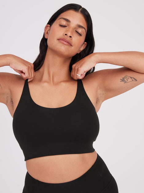 dianhelloya sports bras for women U-Neck Wide Shoulder Strap
